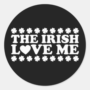 The Irish Liebe Me Kleeblatt St Patrick's Day Retr Runder Aufkleber