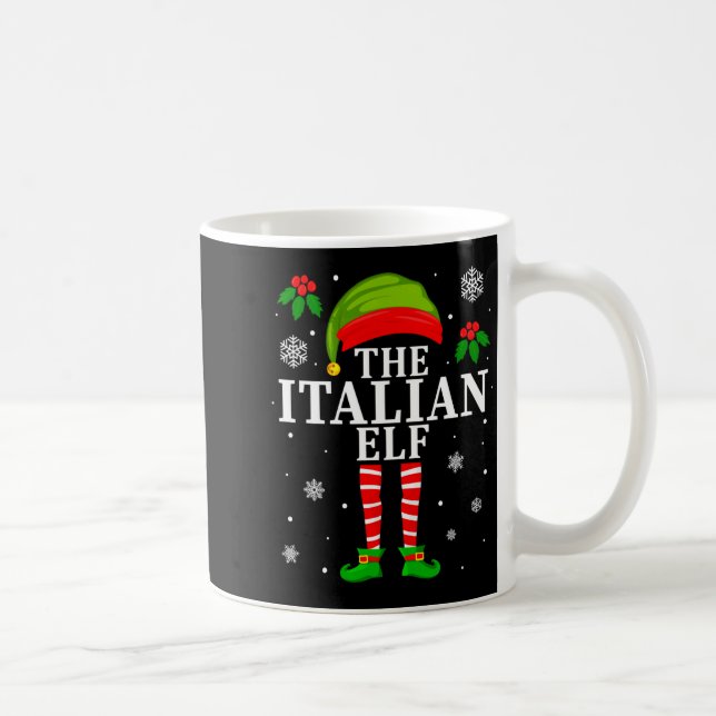 The Italian Elf Family Matching Christmas Pajama L Kaffeetasse (Rechts)