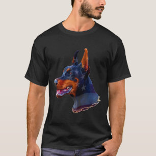 The July US Flag American Doberman Dog Lover T-Shirt