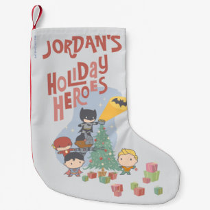 The Justice League Chibi Holiday Tree Kleiner Weihnachtsstrumpf
