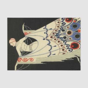 "The Juweling Gown" Art Deco von Jose Carlos Seidenpapier