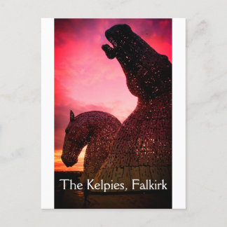 The Kelpies in Falkirk, Schottland, Postkarte