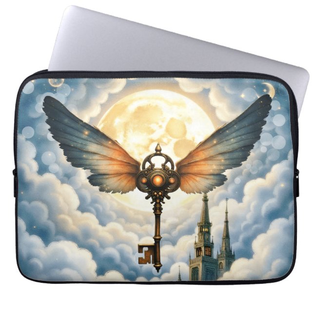 The Key of Eternity – Steampunk Wings  Laptopschutzhülle (Vorderseite)