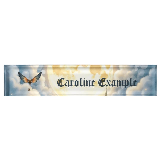 The Key of Eternity – Steampunk Wings  Namensplakette (Vorderseite)