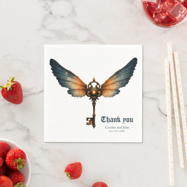 The Key of Eternity – Steampunk Wings  Serviette (Beispiel)