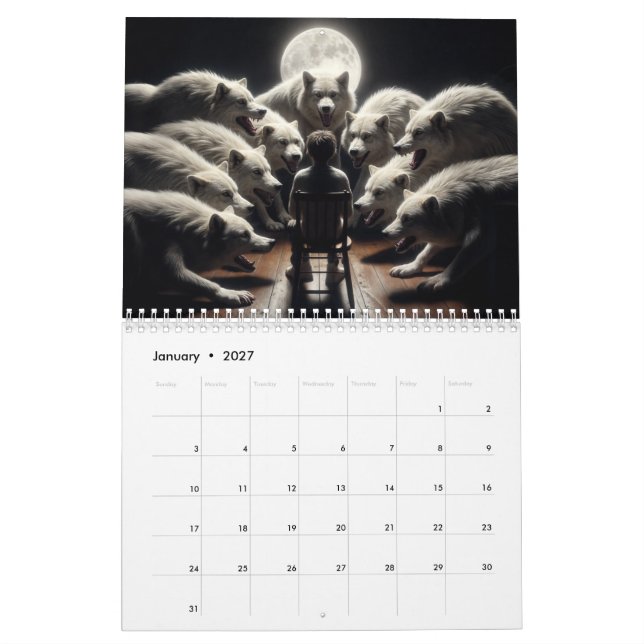 The Kid & Wolves: ein Fantasy-Kunstwerk Kalender 2 (Jan 2027)