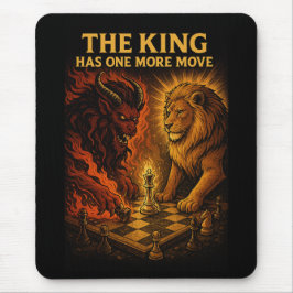 The King Has One More Move — Lion vs Demon Mousepad