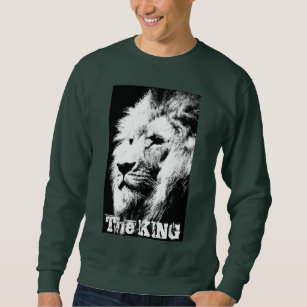 The King Modern Pop Art Lion Kopf Template Men's Sweatshirt