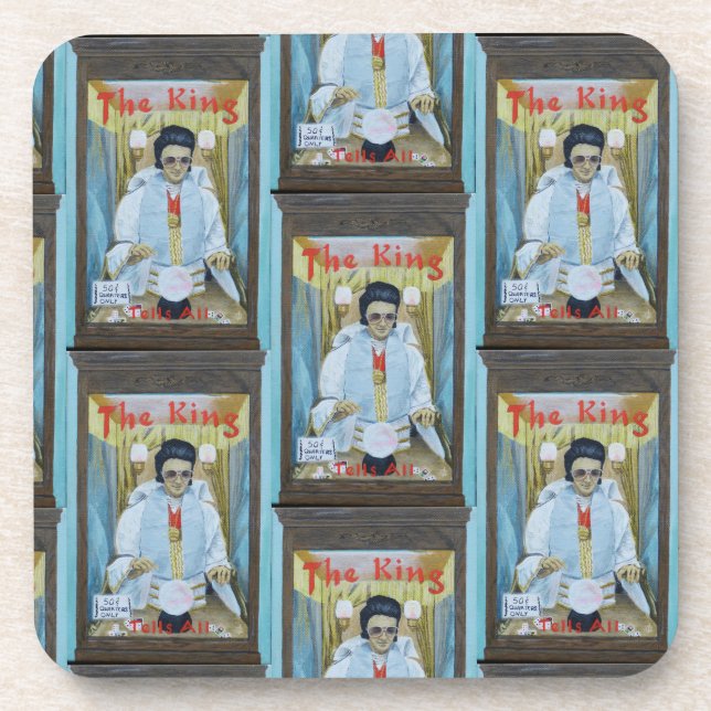 The King Tells All Getränkeuntersetzer (Vorderseite)