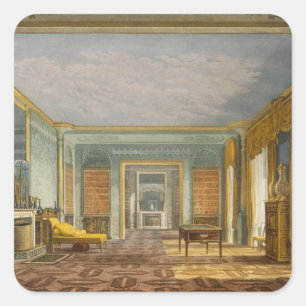 The King's Library von Views of The Royal Pavilio Quadratischer Aufkleber