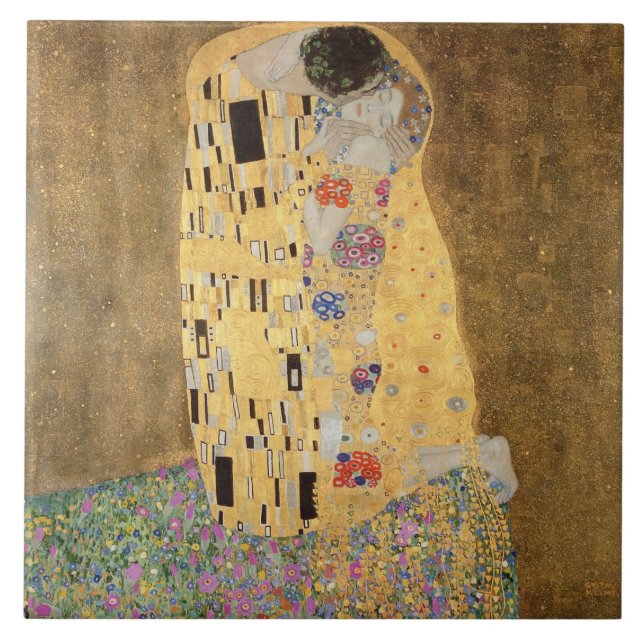 The Kiss, 1907-08 Fliese (Vorderseite)