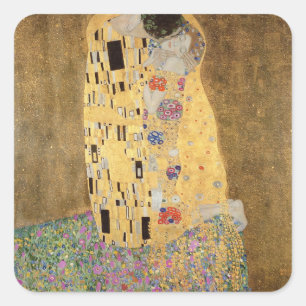The Kiss, 1907-08 Quadratischer Aufkleber