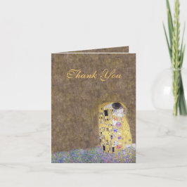 The Kiss Klimt Thank You Golden Anniversary Card Dankeskarte