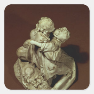 The Kiss, Sevres group, after Boucher, 1765 Quadratischer Aufkleber