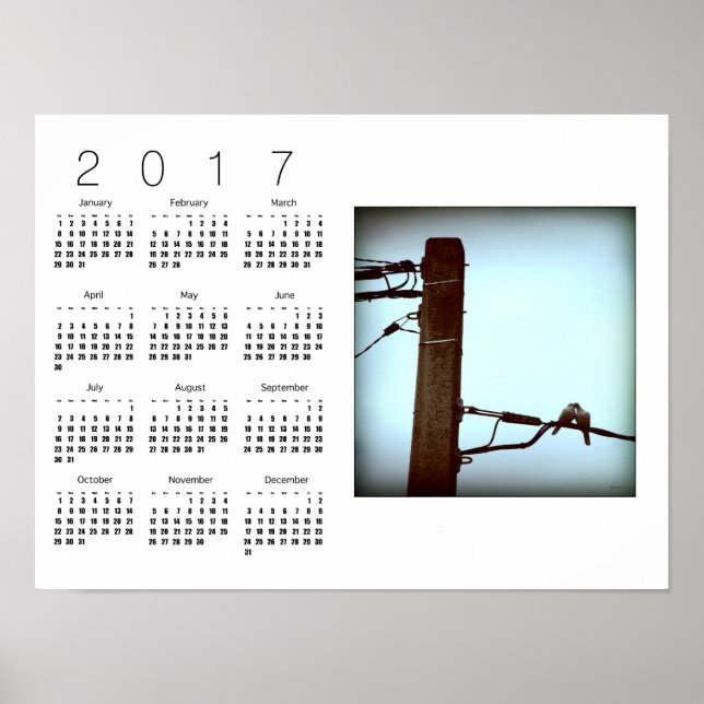 The KISS White Calendar Poster 2017 (Vorne)