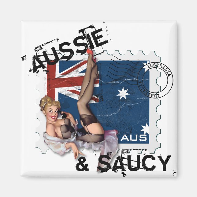 The Kitsch Bitsch : Aussie & Saucy Button Up Magnet (Vorne)