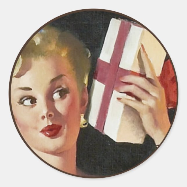 The Kitsch BItsch : Button-Up Portraits Runder Aufkleber (Vorderseite)