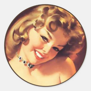 The Kitsch Bitsch : Button-Up Portraits Runder Aufkleber