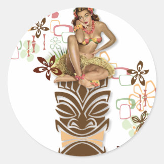 The Kitsch BItsch : Hula Hüften! Runder Aufkleber
