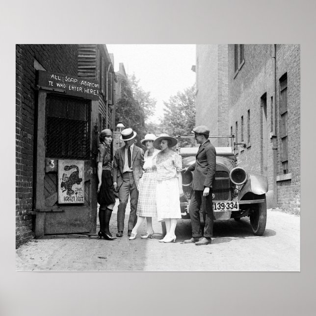The Krazy Kat Speakeasy, 1921. Vintages Foto Poster (Vorne)