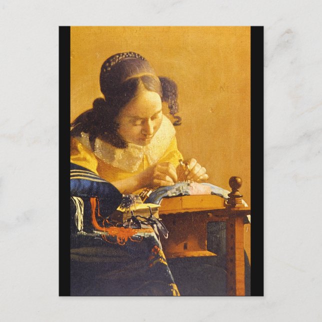 The Lace Maker', Jan Vermeer_Dutch Masters Postkarte (Vorderseite)