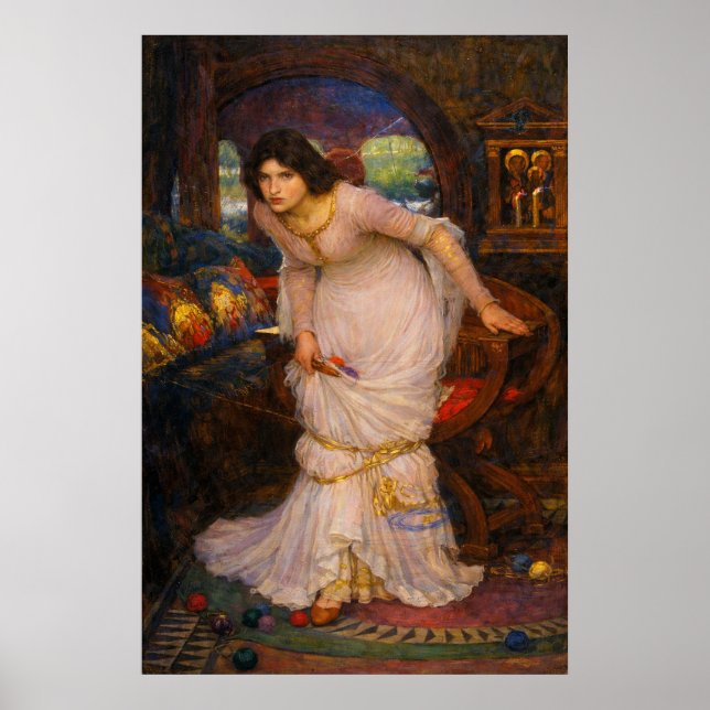The Lady of Shalott Looking at Lancelot Poster (Vorne)