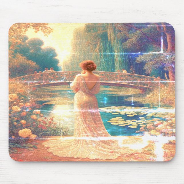 The Lady Standing Beside the Lake on a Mousepad (Vorne)