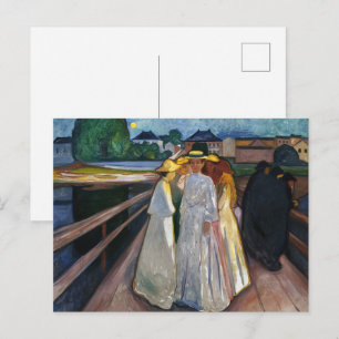 The Ladys On the Bridge (1903) von Edvard Munch Postkarte