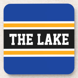 THE LAKE Athletic Royal Blau Orange Schwarze Strei Getränkeuntersetzer