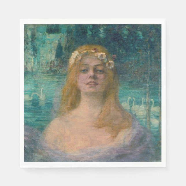 The Lake Fairy Princess (von Kimon Loghi) Serviette (Vorderseite)