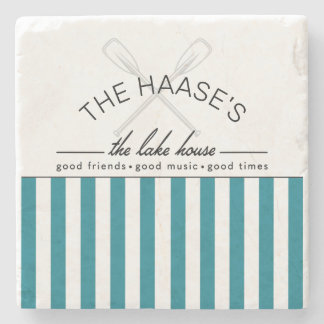 The Lake House Good Friends Music Times Blue Strip Steinuntersetzer