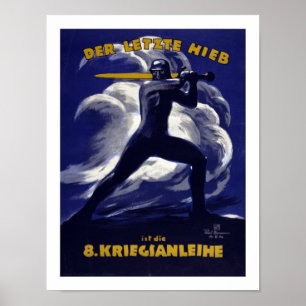 The Last Blow is the 8th War Loan (white) Poster