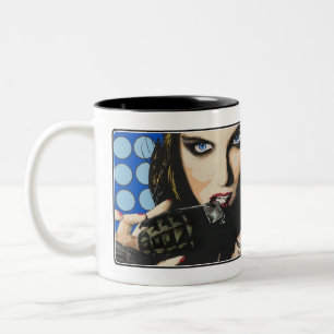 "The last Straw" Gemälde auf einem Zweifarbige Tasse
