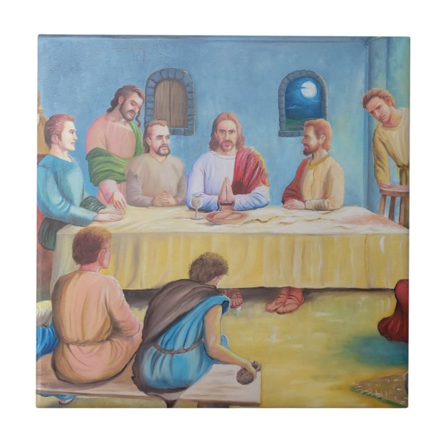 The Last Supper: Jesus and the Disciples Fliese (Vorderseite)