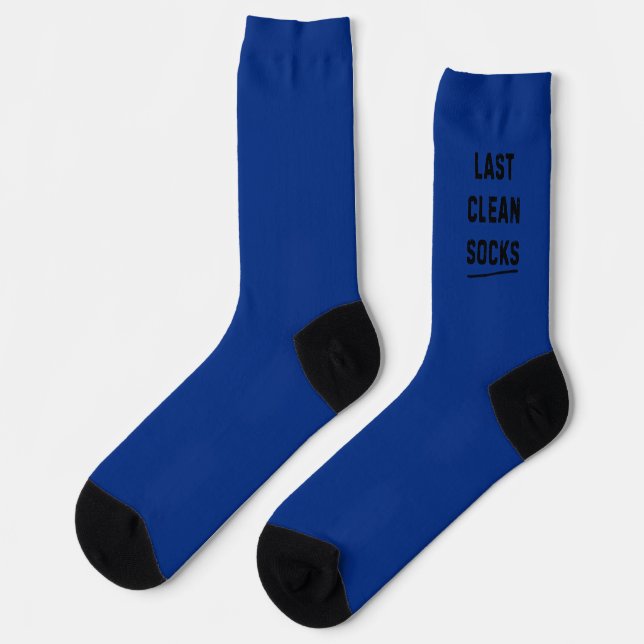 The Last White Clean Dark Blue Socks  Socken (Linkes Detail)