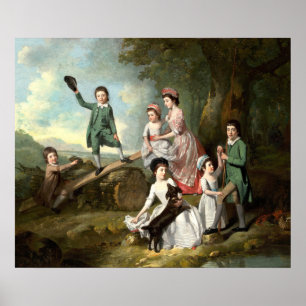 The Lavie Children - Johann Zoffany Kunst Poster