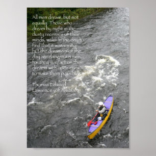 The Lawrence Quote Poster - Paddeln des White Rive