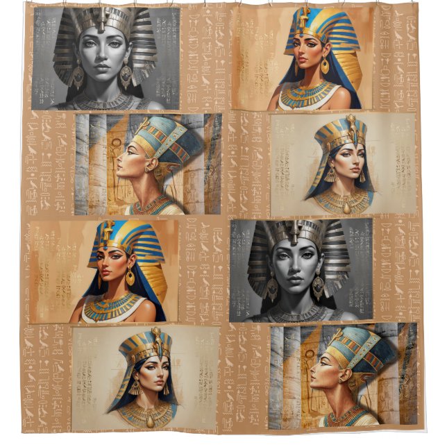 The Legacy of Egyptian Queens – Ancient Duschvorhang (Vorderseite)