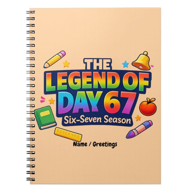 The Legend of Day 67 Rainbow School Celebration Notizblock (Vorderseite)