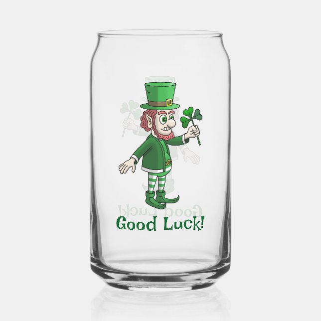 The Leprechaun holding a shamrock Dosenglas (Vorderseite)