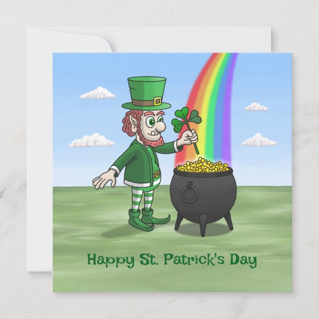 The Leprechauns Happy St. Patricks Day Karte (Vorderseite)