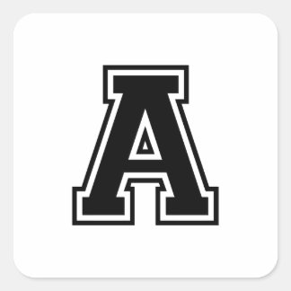 The Letter A Quadratischer Aufkleber