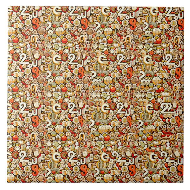 The LETTER G STEREOGRAM 4.25x4.25, 6x6 inches  Fliese (Vorderseite)