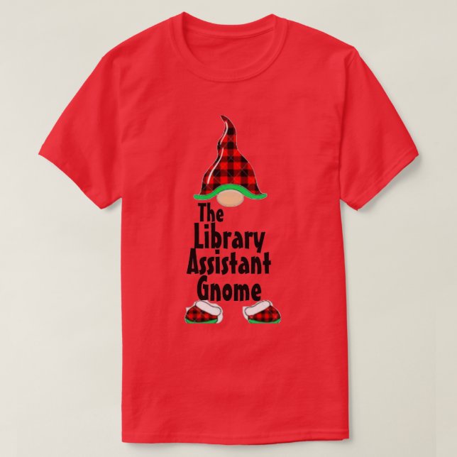 The Library Assistant Gnome T-Shirt (Design vorne)