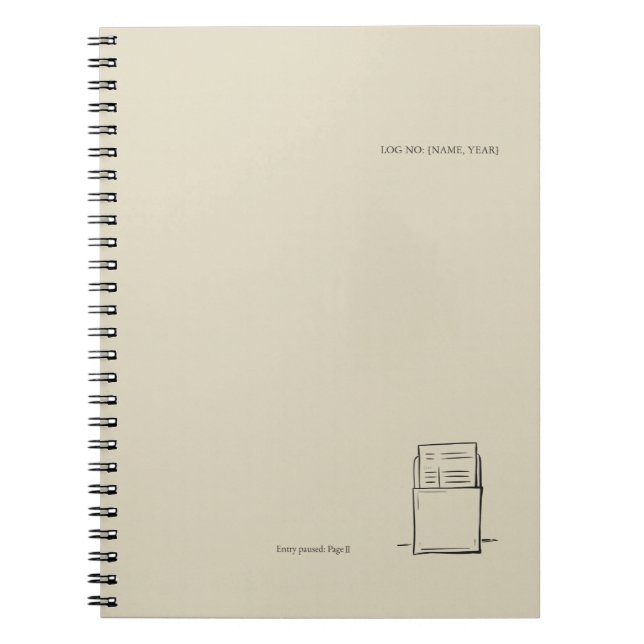 The Library Stamp Minimalist Book Lover Notebook  Notizblock (Vorderseite)