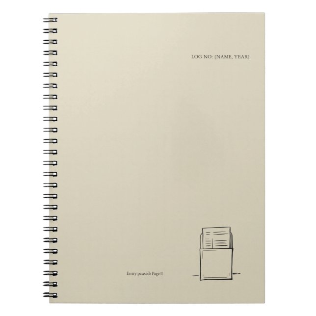 The Library Stamp Minimalist Book Lover Planner Notizblock (Vorderseite)