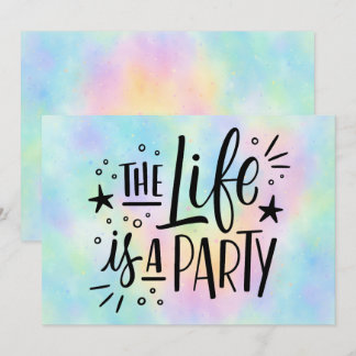 "The Life Is a Party" Celebration Invitation – Fun Einladung