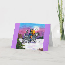The Light of Hope Christmas Fantasy Bleistift Karte