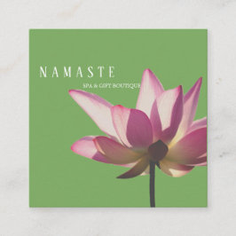 © The Light | Rosa Lotus Quadratische Visitenkarte