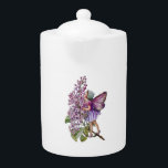 "The Lilac Fairy" Medium Teapot<br><div class="desc">"The Lilac Fairy" von Cicely Mary Barker (1920) auf einem robusten Teekessel aus Keramik.</div>